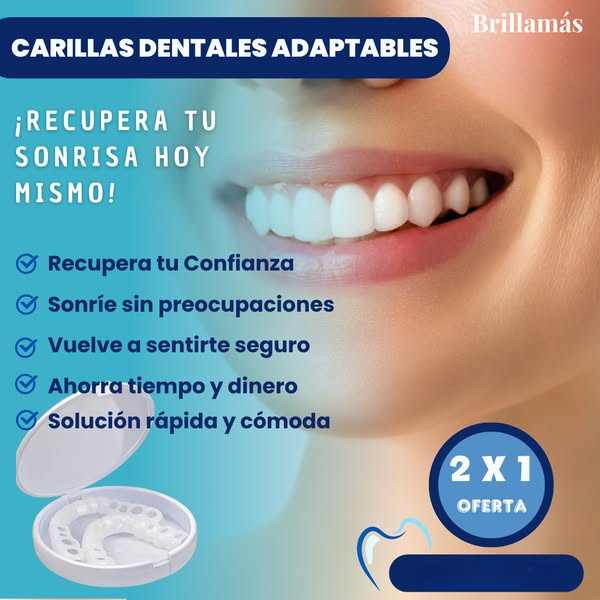 Kit 3 x 1 Carillas Dentales Adaptables | Transforma tu Sonrisa   🔥 Regalo ¡Solo hoy! 1 Carillas Gratis (cópia)