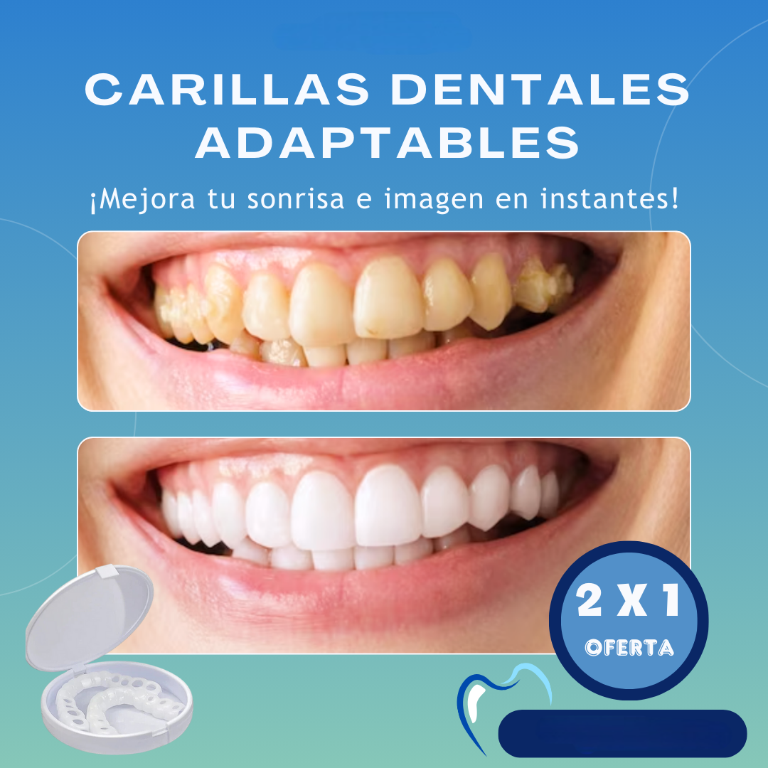 Kit 3 x 1 Carillas Dentales Adaptables | Transforma tu Sonrisa   🔥 Regalo ¡Solo hoy! 1 Carillas Gratis (cópia)